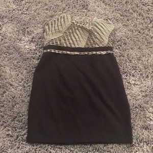 Strapless silence and noise dress